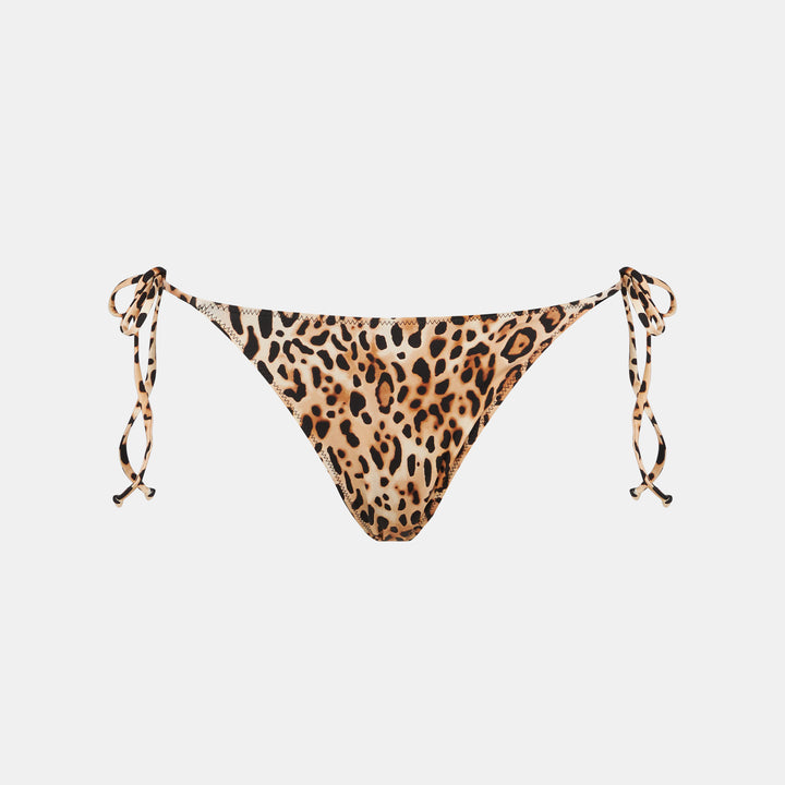 Woman swim briefs with animalier print