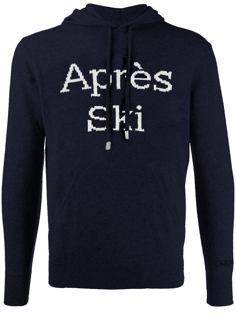 Man hoodie sweater with Après Ski embroidery