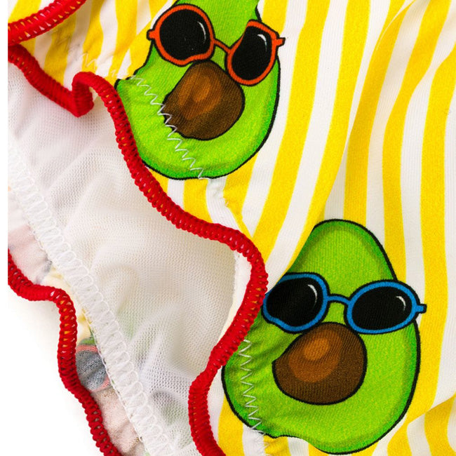 Bikini da bambina a fascia con stampa avocado