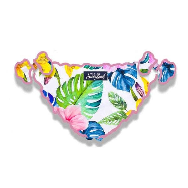 Slip da bagno da bambina stampa tropicale