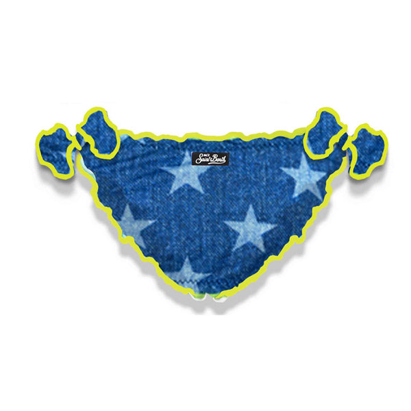 Girl swim briefs with star print