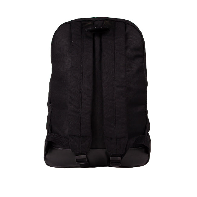 Black canvas backpack