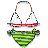 Mädchen-Triangel-Bikini mit Wassermelonen-Print