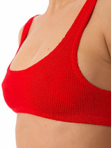 Costume da bagno donna top bralette rosso crinkle