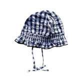 Enfant Bonnet blauer Vichy-Druck