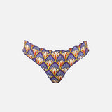 Woman cheeky swim briefs with print