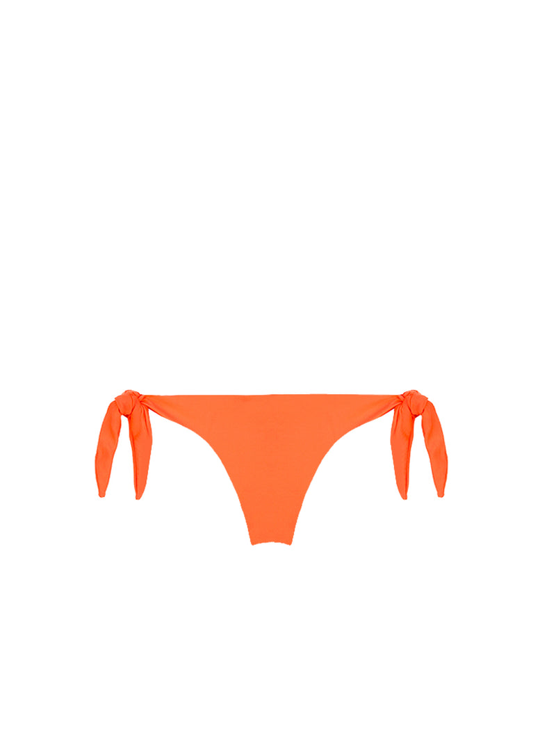 Orange drapierter Bandeau-Bikini