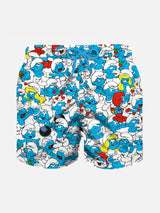 Boy swim shorts with Smurf all over print | SMURFS SPECIAL EDITION