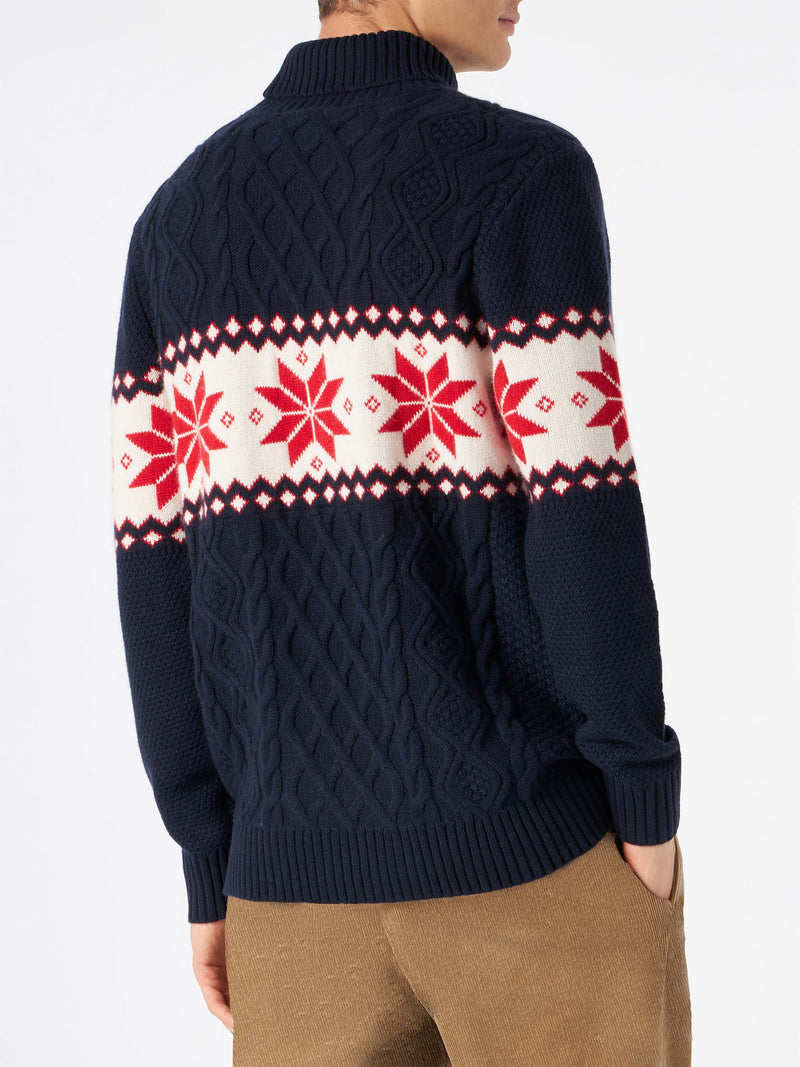 Half-turtleneck sweater with Bombardino lettering