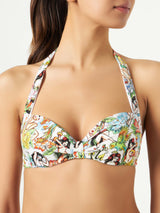 Top bralette con stampa tattoo