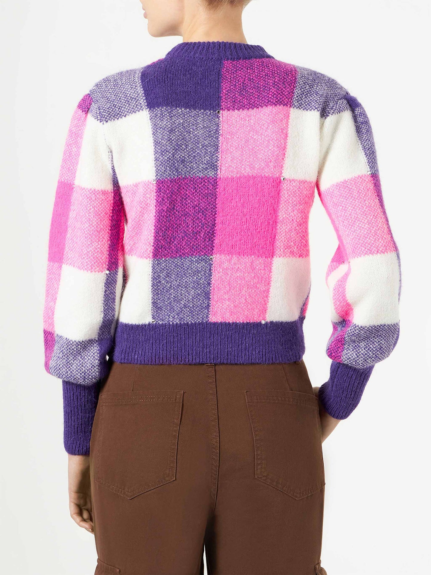 Woman brushed sweater with rhinestones - MC2 Saint Barth