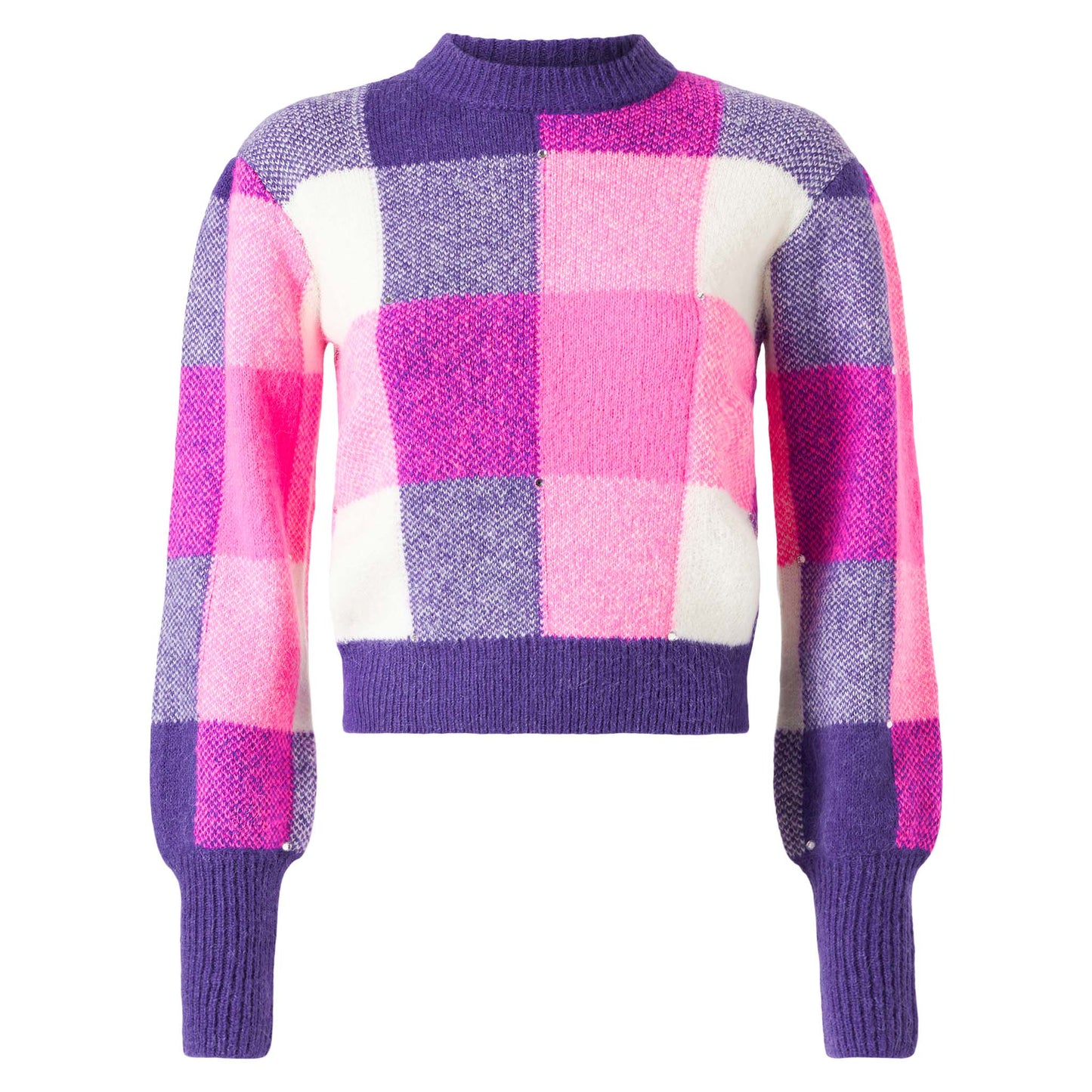 Woman brushed sweater with rhinestones - MC2 Saint Barth