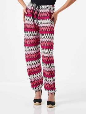Pantaloni jogger in maglia chevron