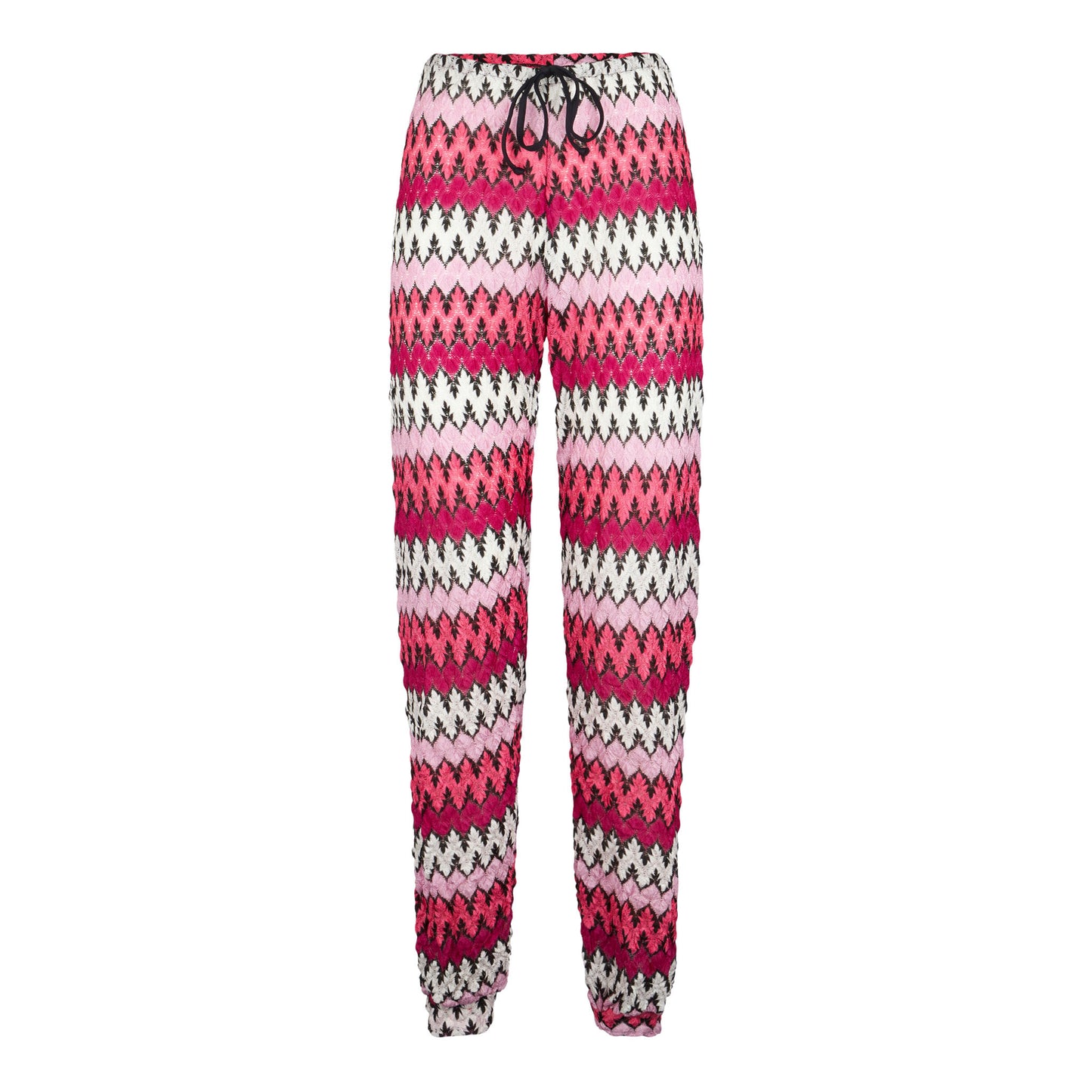 Pantaloni jogger in maglia chevron