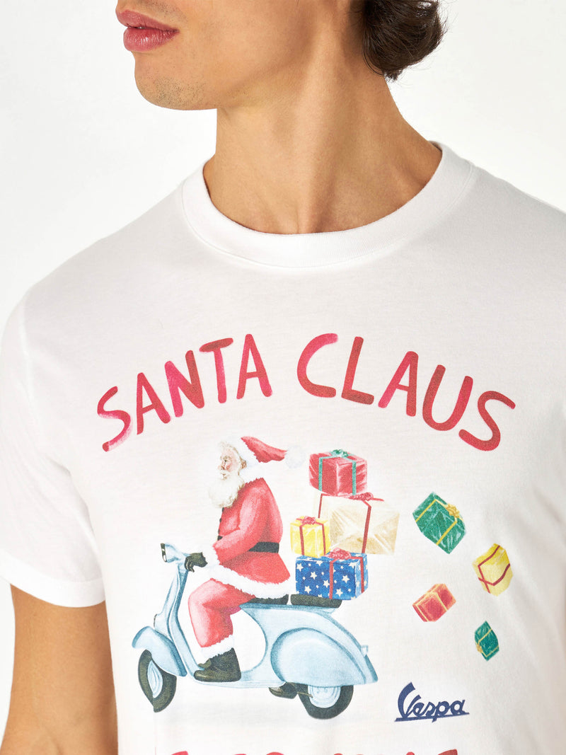 T-shirt Man Santa Claus is Coming print -  Vespa Special Edition®