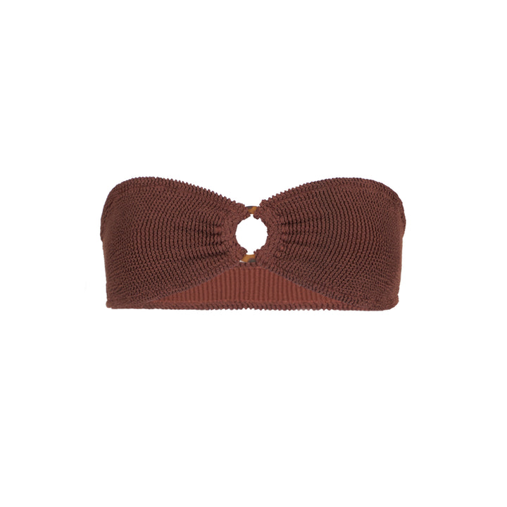 Crinkle brown bandeau top - MC2 Saint Barth