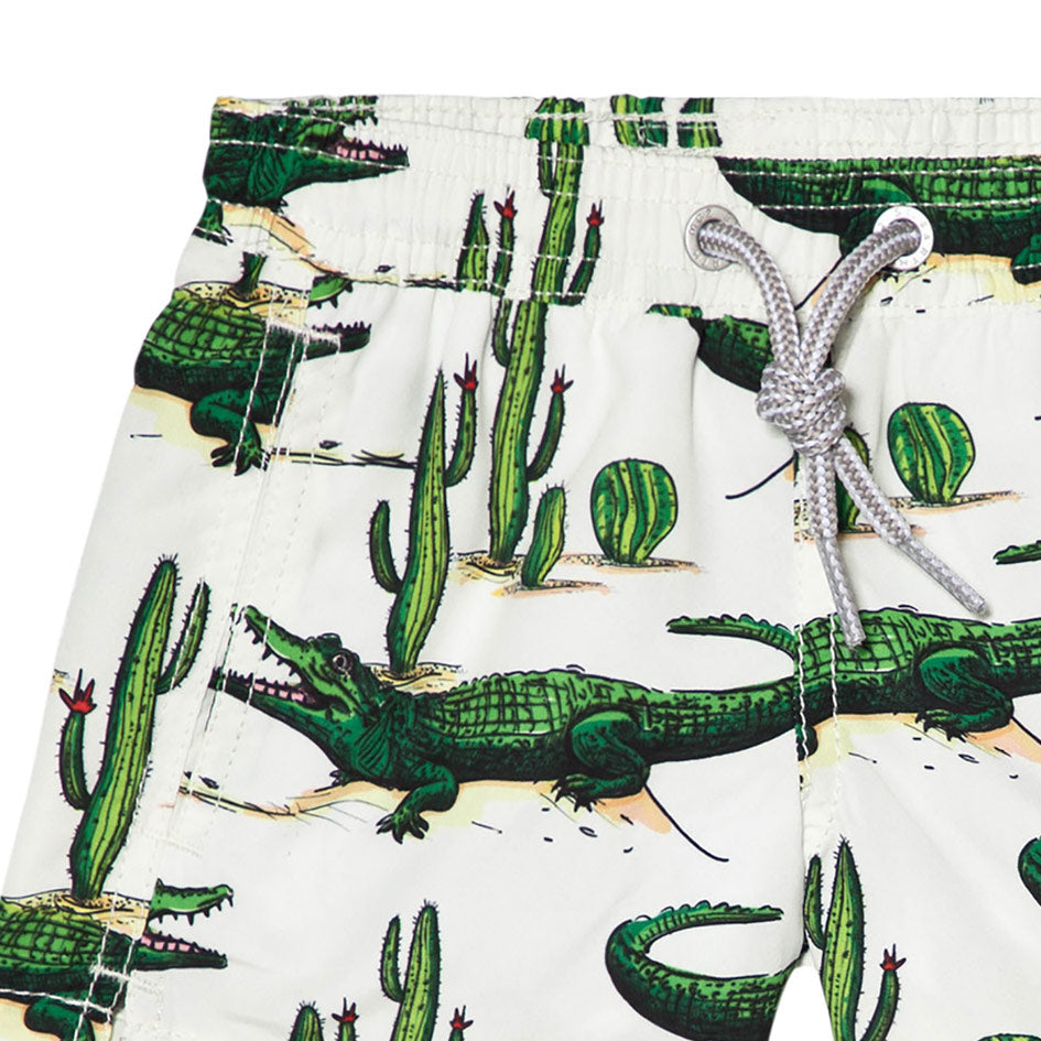 Boy swim shorts with crocodile and cactus print - MC2 Saint Barth
