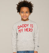 Maglia da bambino con ricamo Daddy is my hero