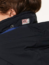 Blue navy blue hooded parka jacket Voyager