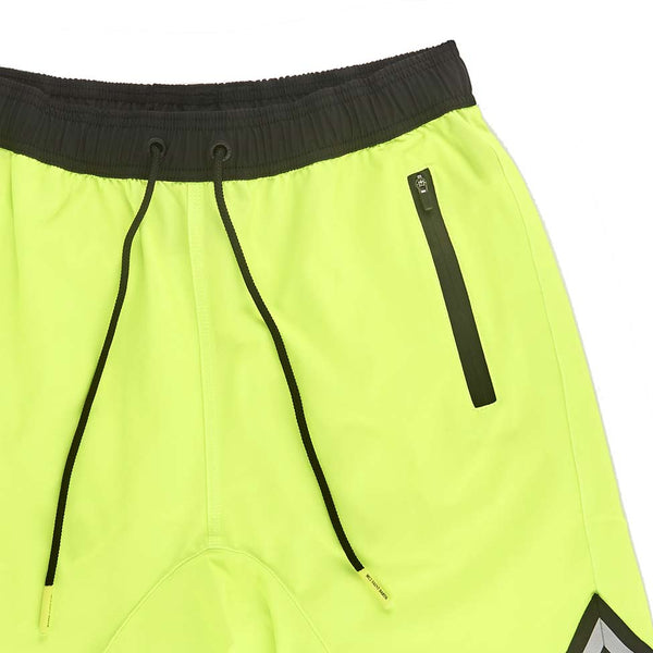 Fluo yellow swim shorts surf style