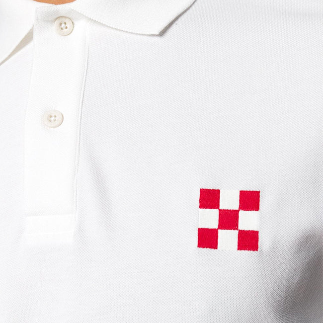 Front embroidery and back print kid's piquet polo - MC2 Saint Barth