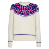 Woman nordic sweater with Cortina embroidery