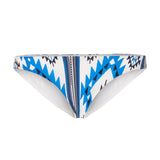 Woman swim briefs with ikat print