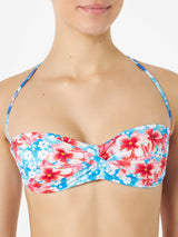 Bandeau-Top für Damen mit Blumenprint