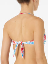 Bandeau-Top für Damen mit Blumenprint