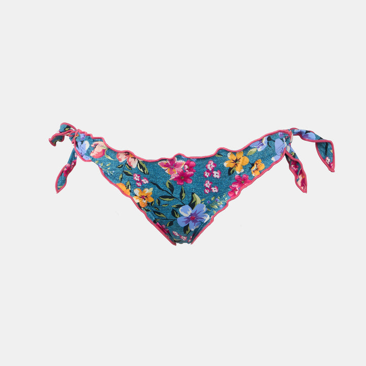 Woman ruffled swim briefs with butterfly print - MC2 Saint Barth