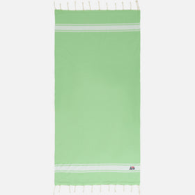 Fouta classico verde fluo doppiato con morbida spugna di poliestere