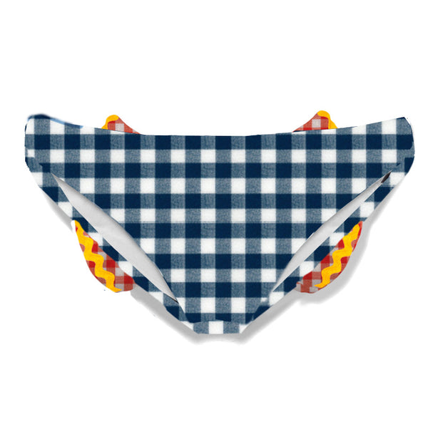 Mädchen-Badehose mit Gingham-Print