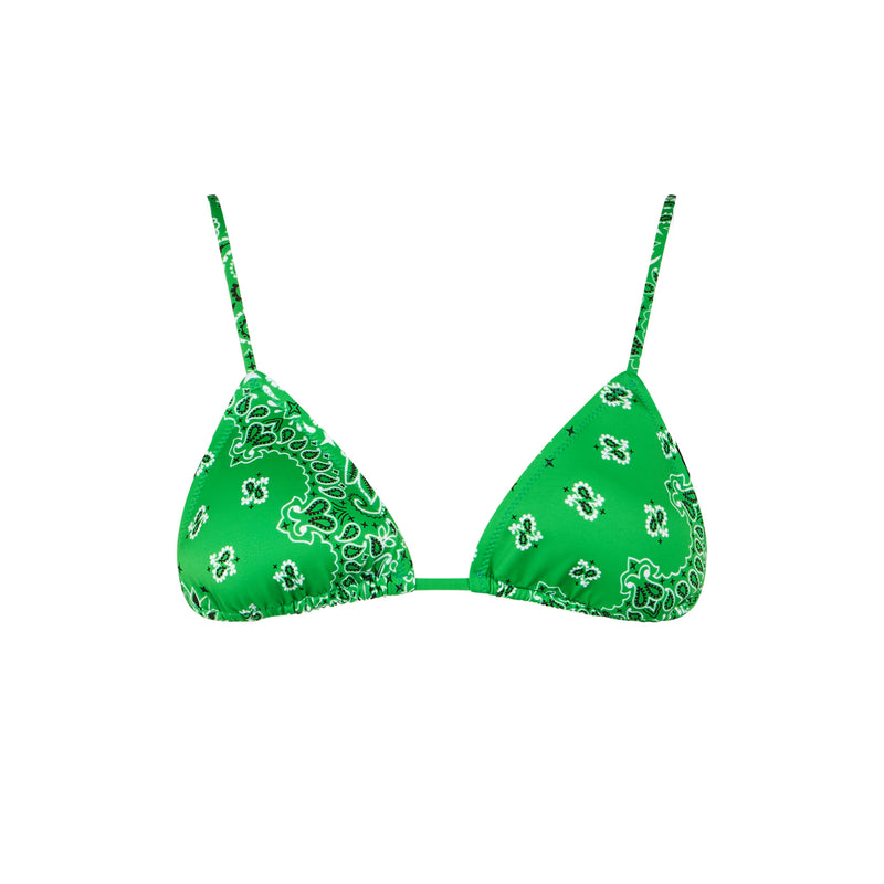 Top a triangolo donna verde