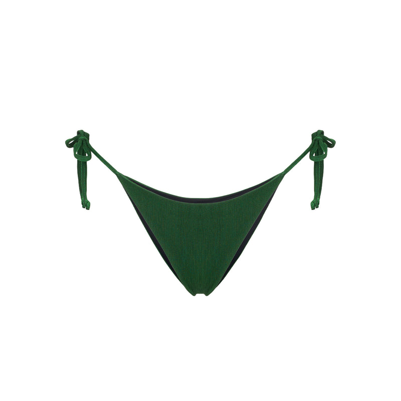 Woman green swim briefs