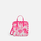 Vivian-Handtasche aus Baumwolle mit Toile-de-Jouy-Print