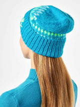 Woman ultra soft beanie with nordic jacquard