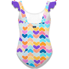 Costume da bagno da bambina con volant