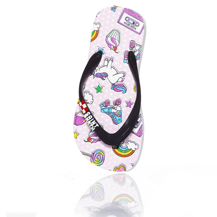 Mädchen-Flip-Flops mit lustigem rosa Aufdruck