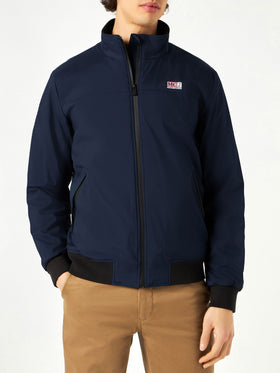 Man blue bomber jacket Country with furry lining - MC2 Saint Barth
