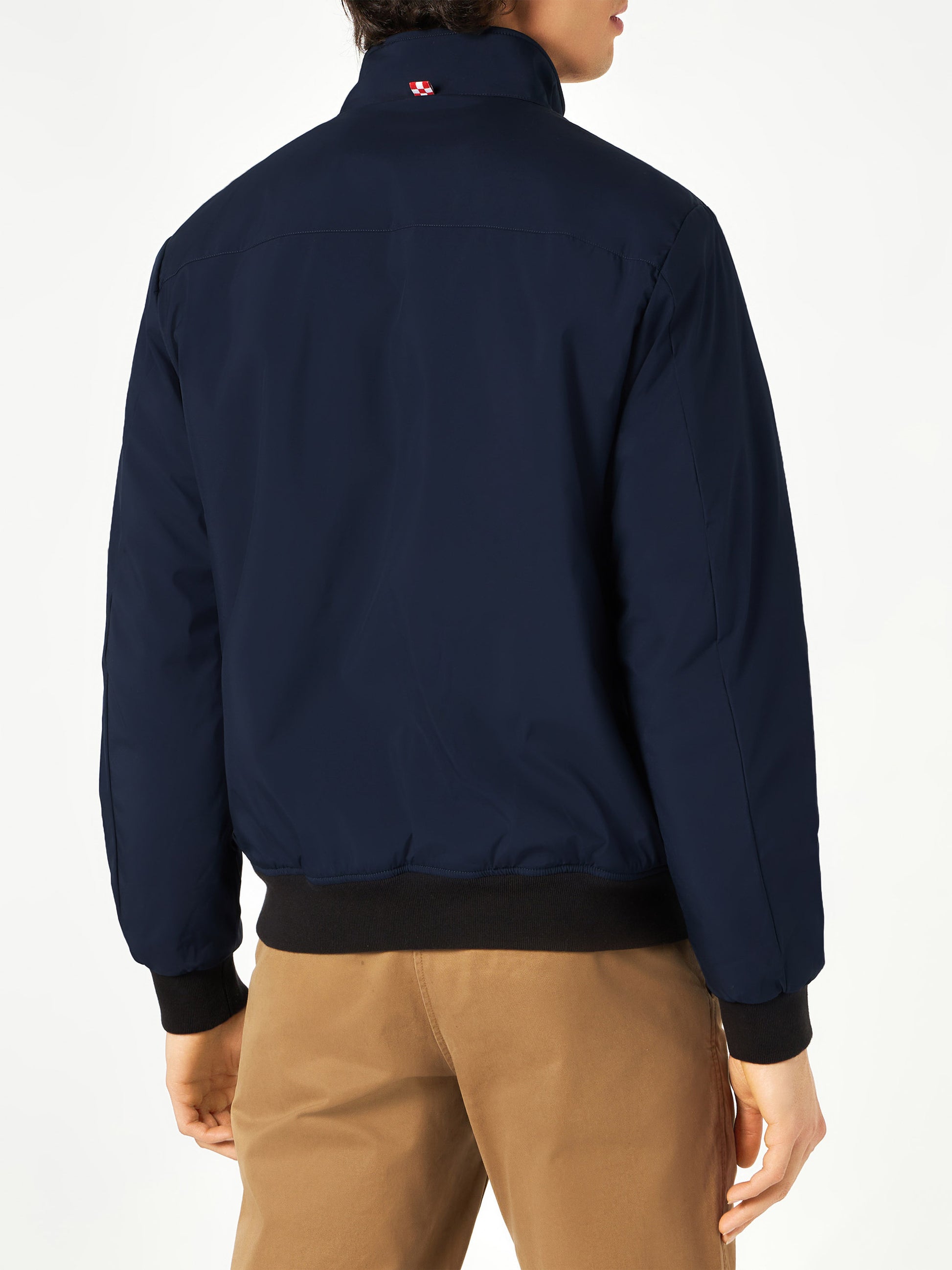 Man blue bomber jacket Country with furry lining - MC2 Saint Barth
