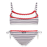 Costume bikini da bambina con ricamo Panarea