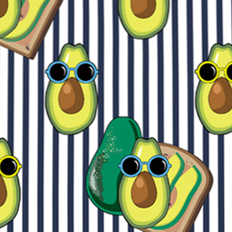 Boy swim shorts with Avocado Toast print