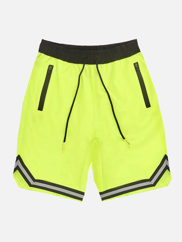 Fluo yellow swim shorts surf style