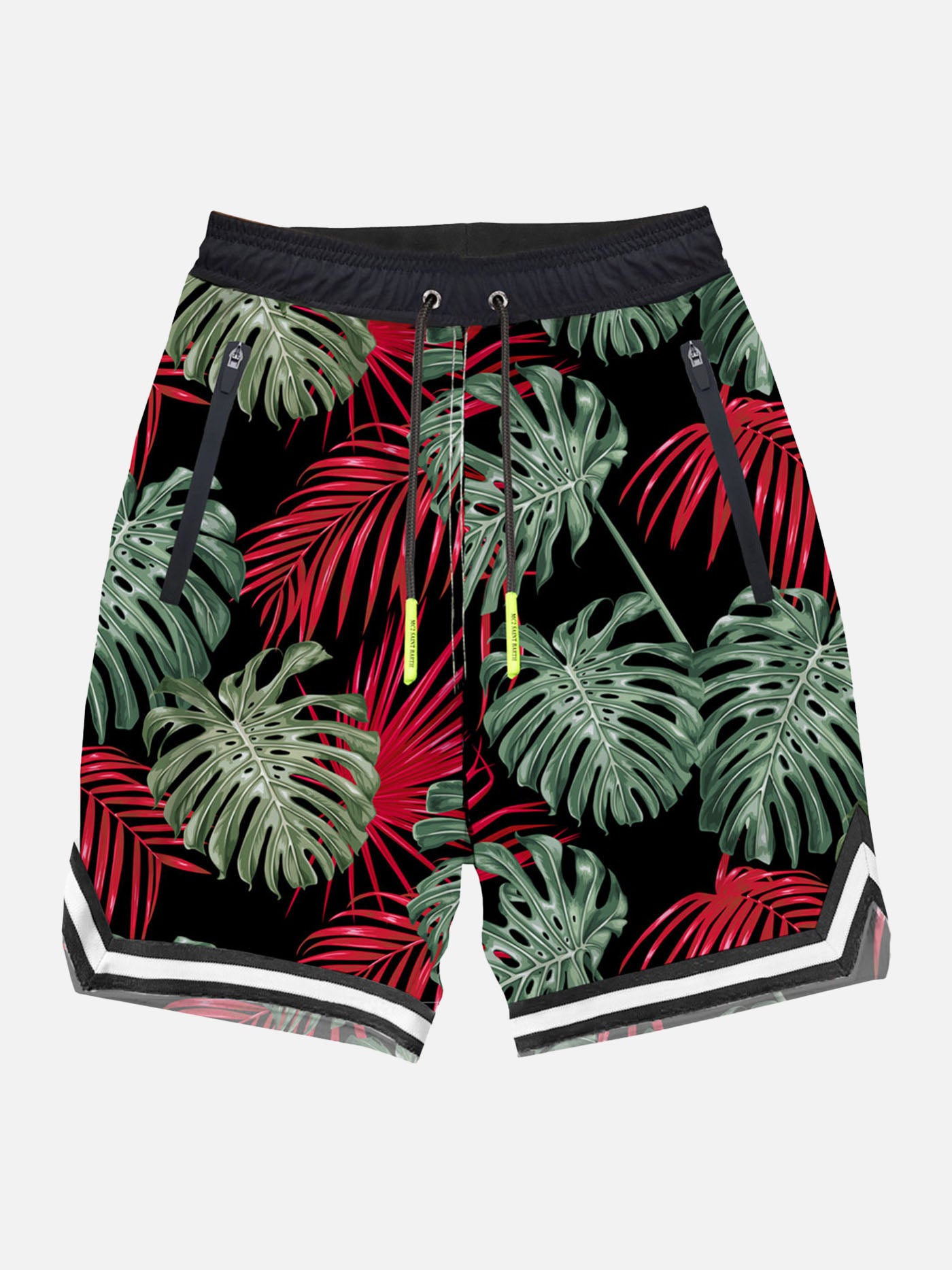 Badeshorts mit tropischem Print im Surf-Stil