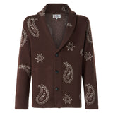 Herren-Strickjacke mit Paisley-Print