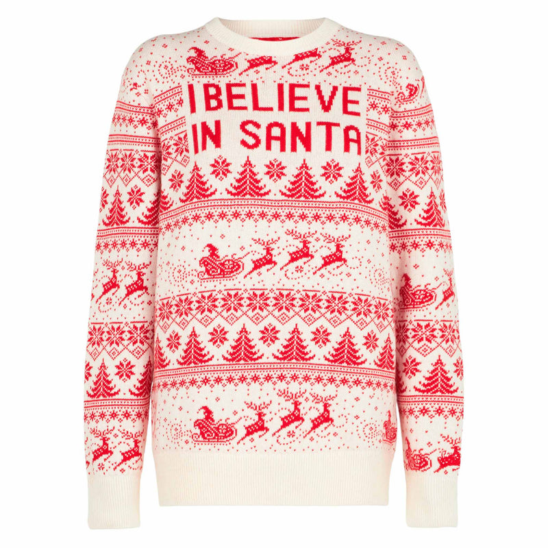 Man white sweater with Christmas print