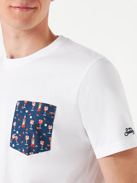 Herren-T-Shirt aus Baumwolle mit Spritz-Tasche | APEROL SONDEREDITION