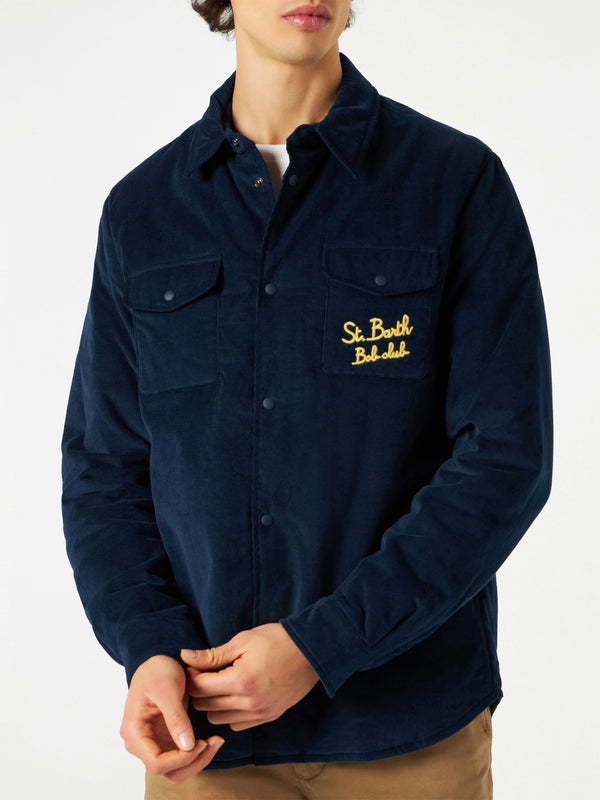 Overshirt mit Tasche und St. Barth Bob Club-Stickerei