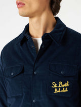 Overshirt mit Tasche und St. Barth Bob Club-Stickerei