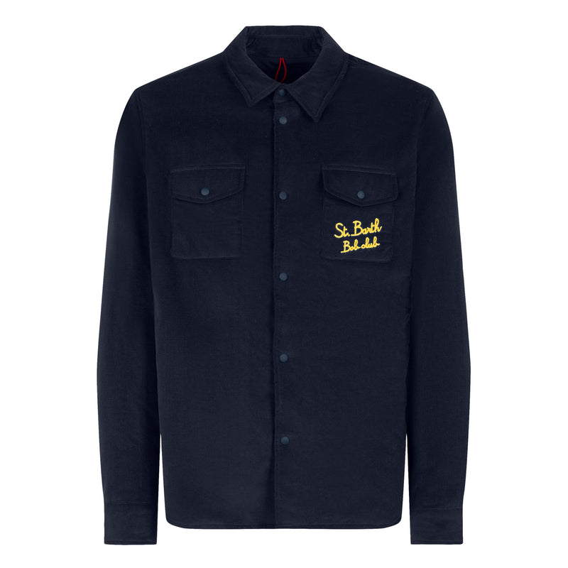 Overshirt mit Tasche und St. Barth Bob Club-Stickerei